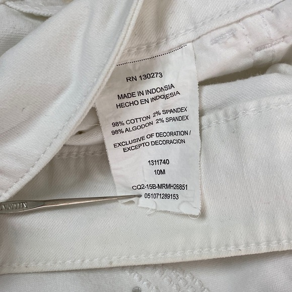 Riders by Lee White Capris Cotton Size 10 - Picture 10 of 10